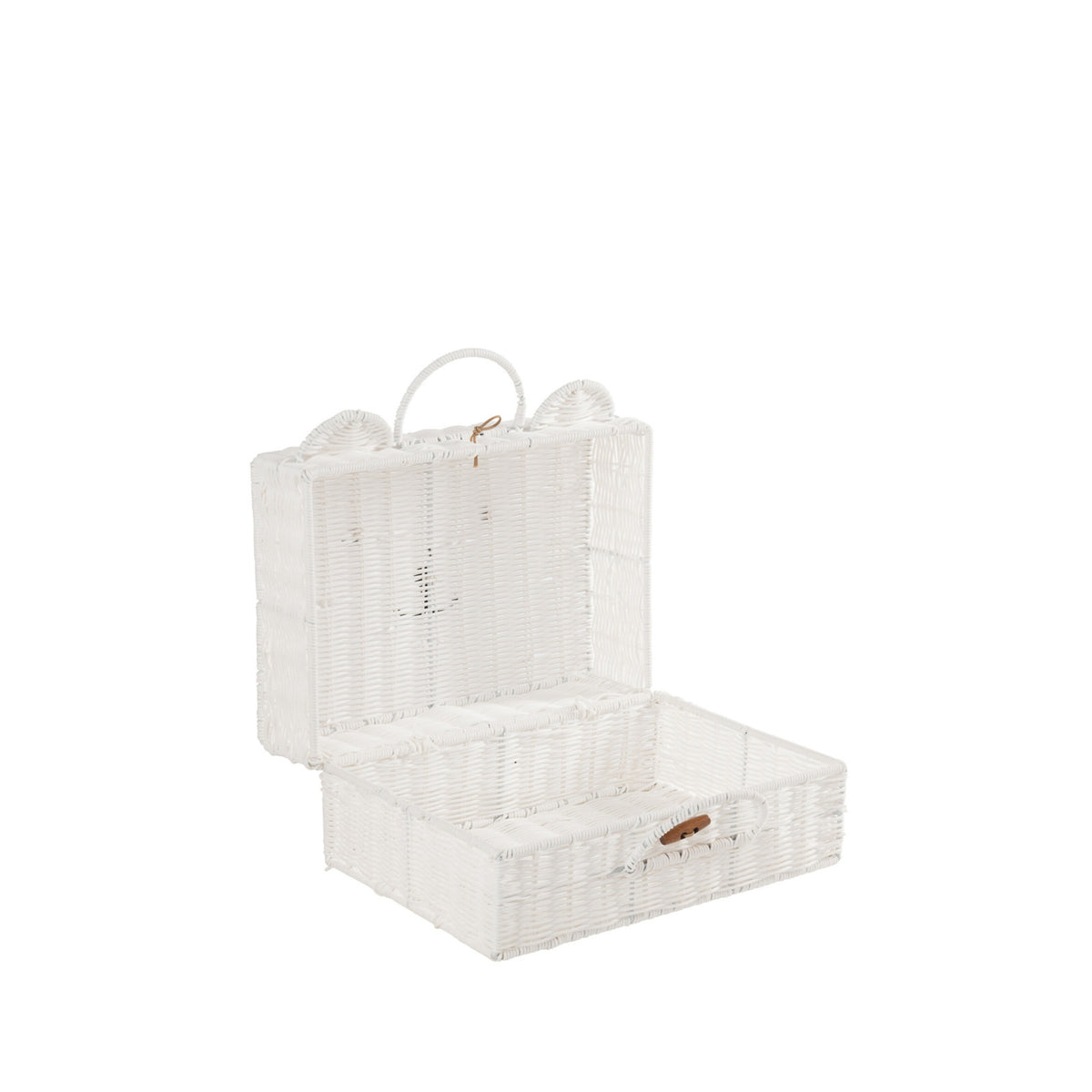 Cestino valigetta in plastica bianco piccolo J-Line
