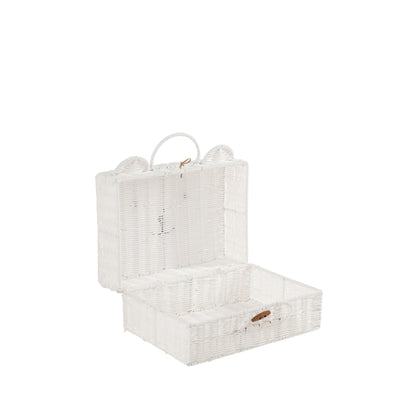 Cestino valigetta in plastica bianco piccolo J-Line
