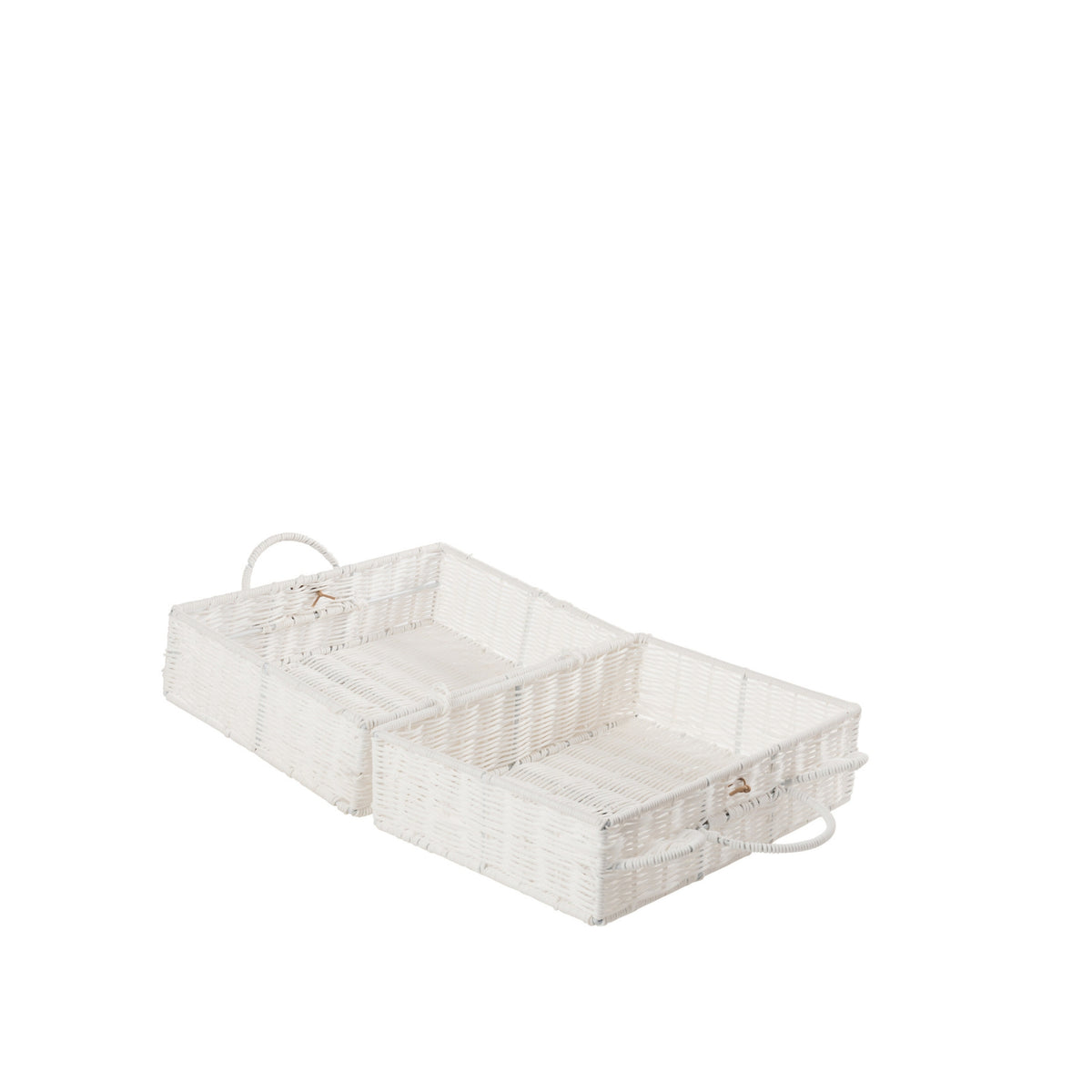 Cestino valigetta in plastica bianco piccolo J-Line