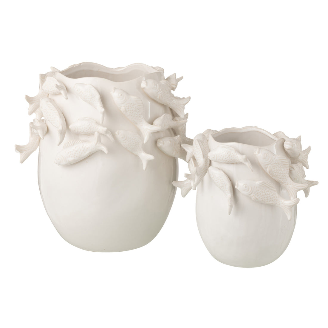 Vaso Pesce Argilla Ecru Large J-Line