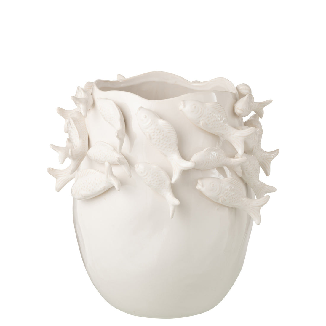 Vaso Pesce Argilla Ecru Large J-Line