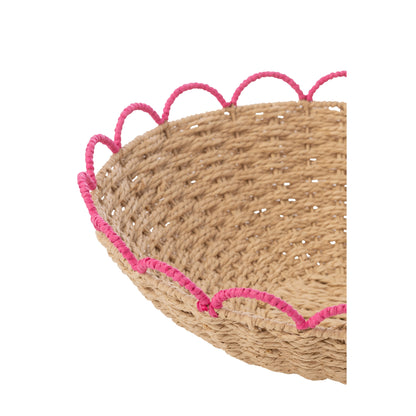 Set di 2 vassoi decorativi in carta rosa/arancione J-Line