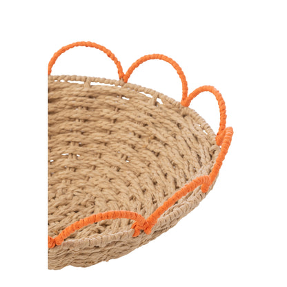 Set di 2 vassoi decorativi in carta rosa/arancione J-Line