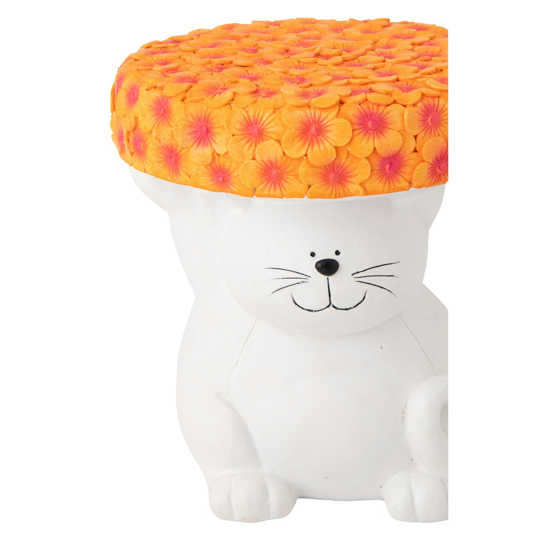 Tavolino Gatto Magnesio Bianco/Arancione J-Line