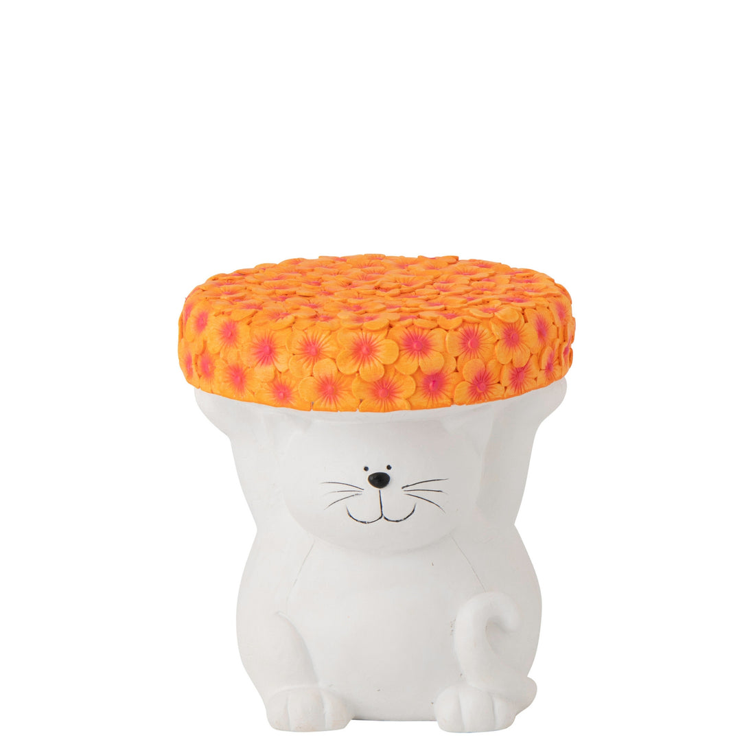 Tavolino Gatto Magnesio Bianco/Arancione J-Line