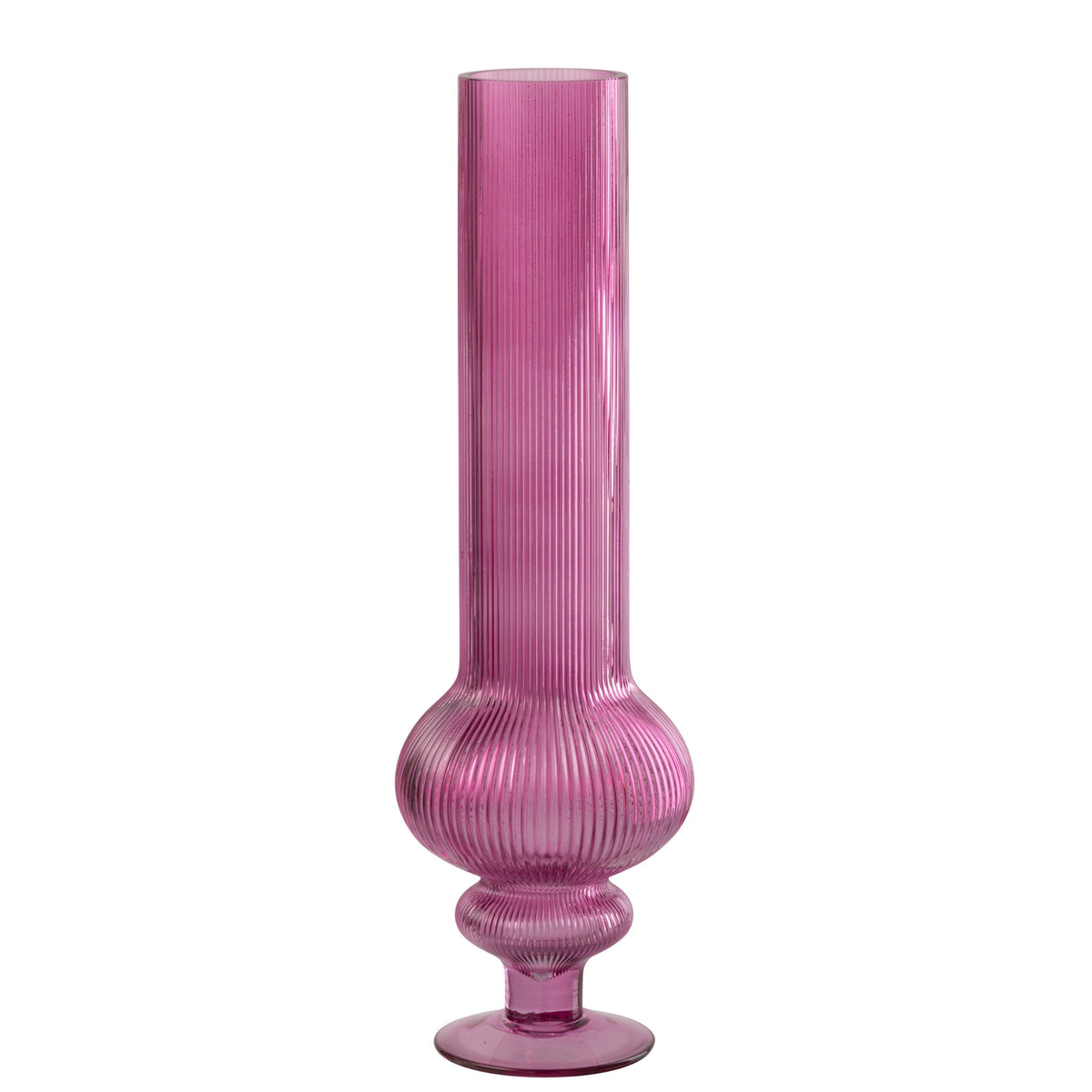 Vaso Ada Vetro Scanalato Fucsia Large J-Line