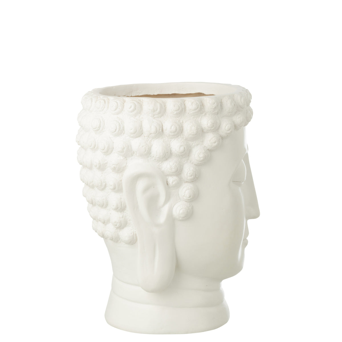 Vaso Buddha in poliresina bianco grande J-Line