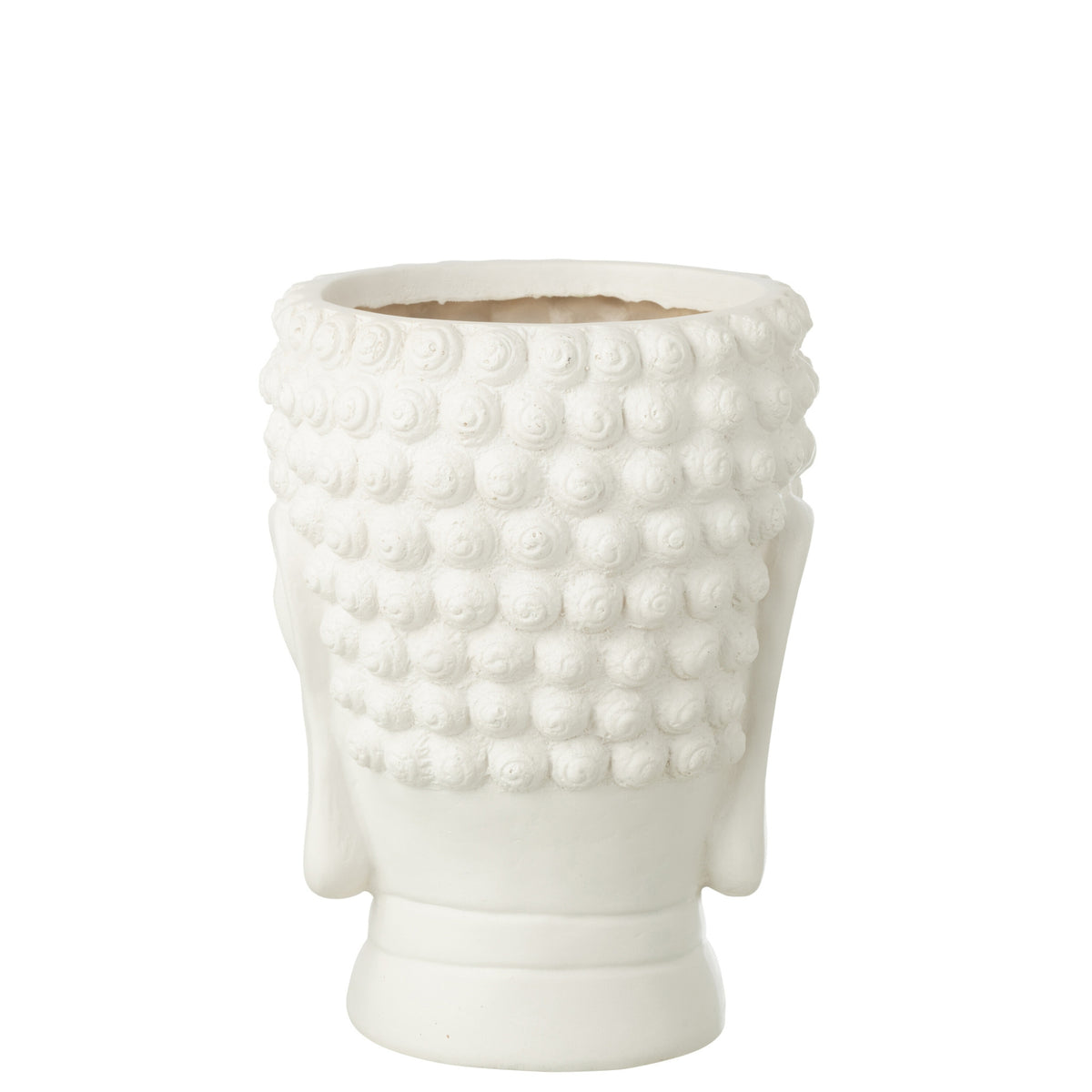 Vaso Buddha in poliresina bianco grande J-Line