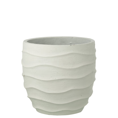 Vaso da fiori Golf + Esterno Sabbia Bianco Large J-Line