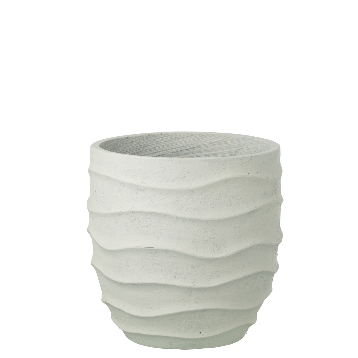 Vaso da fiori Golf + Esterno Sabbia Bianco Medio J-Line