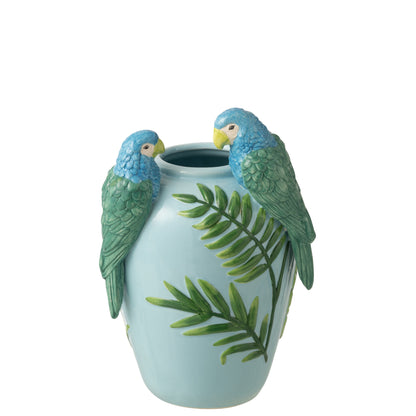 Vaso Pappagalli Ceramica Verde/Blu Medio J-Line