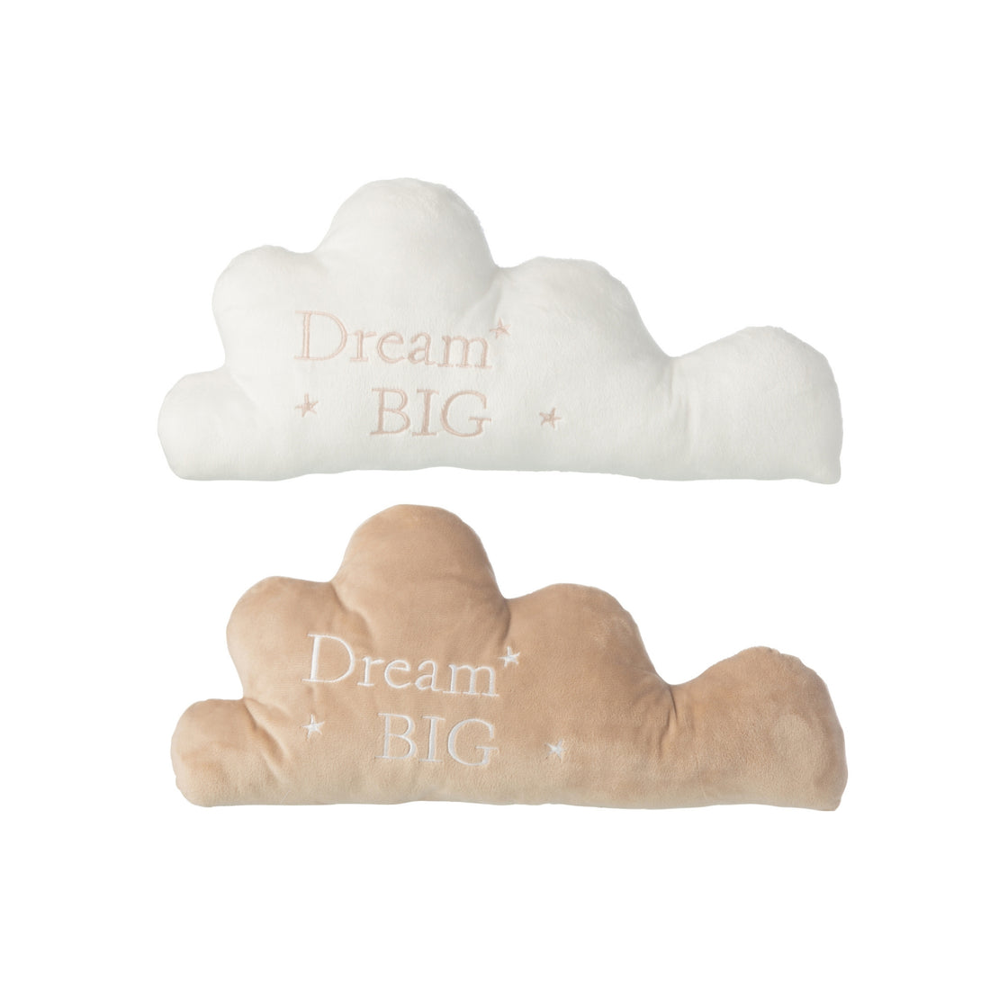 Wolk Poliestere Bianco/Beige Assortimento di 2 J-Line