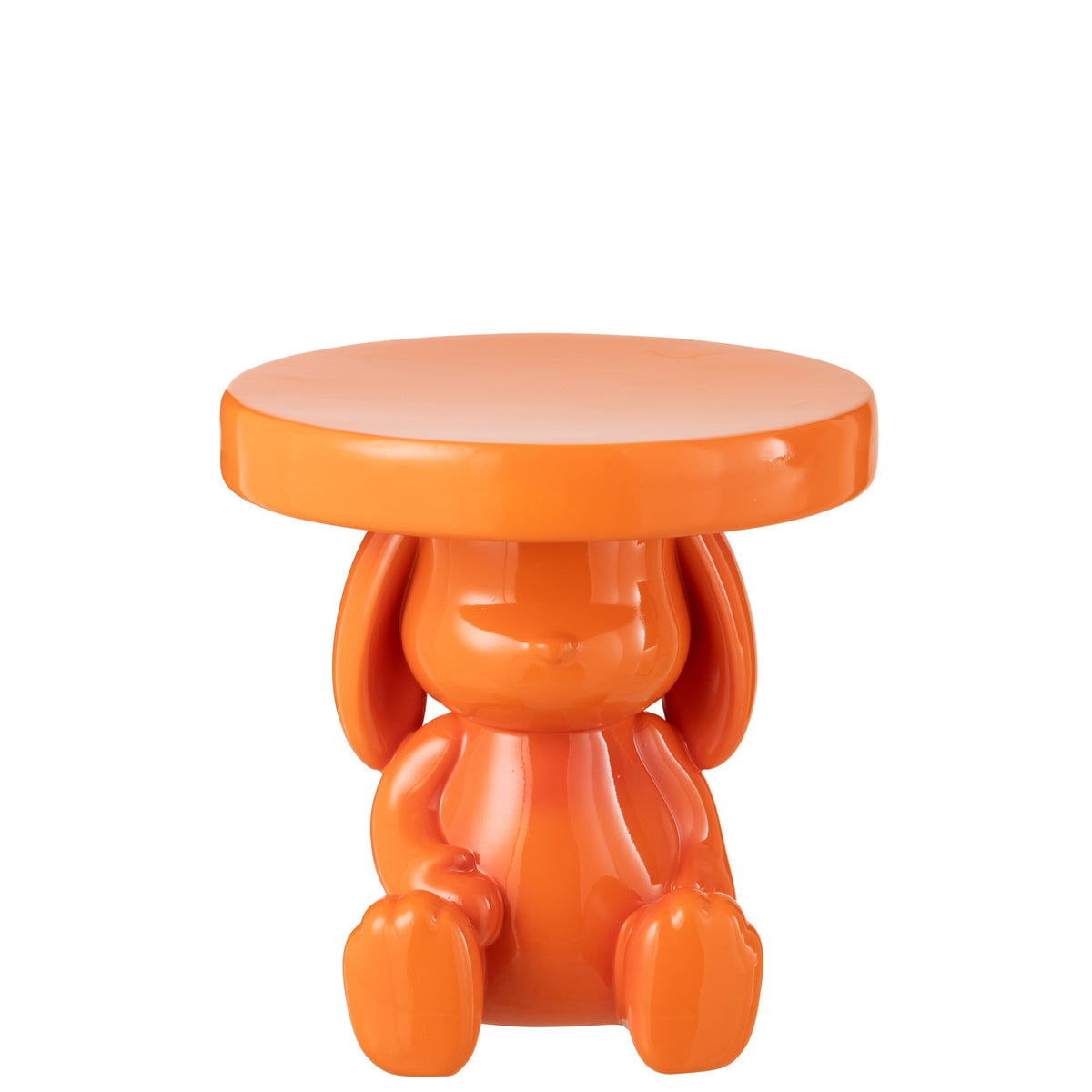 Tavolino Orso in poliresina arancione J-Line