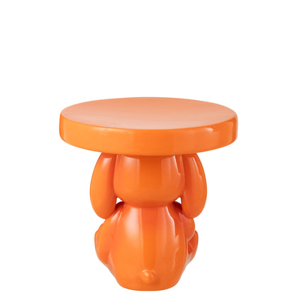 Tavolino Orso in poliresina arancione J-Line