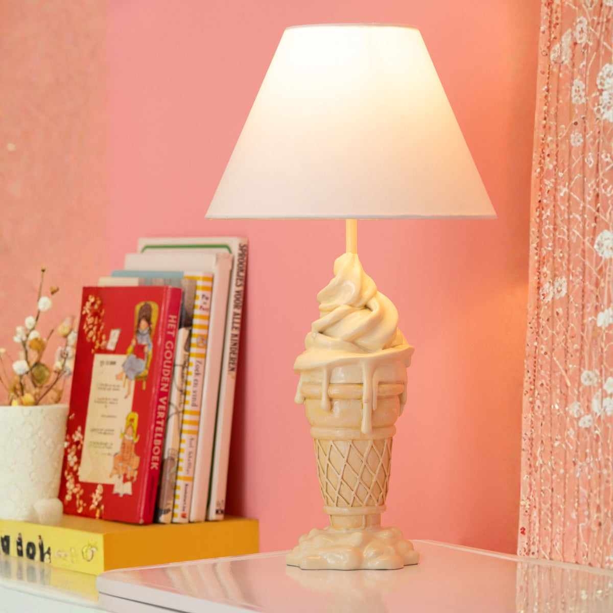 Lampada Ovetto in poliresina Giallo/Beige J-Line