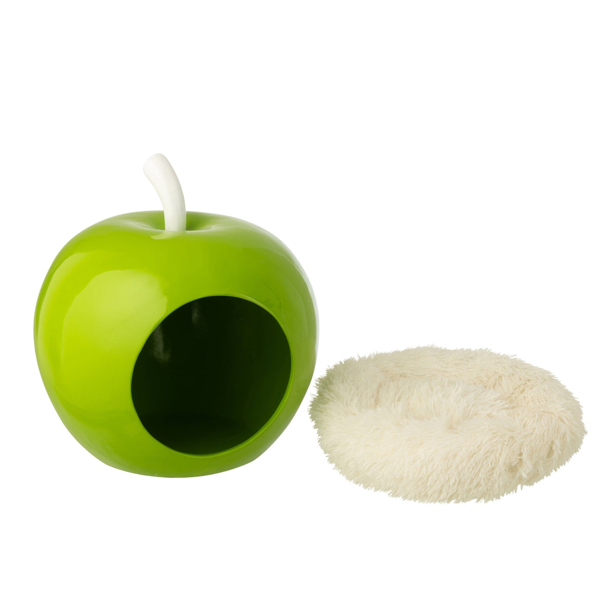 Cesta per gatti Mela in poliresina Verde/Bianco J-Line