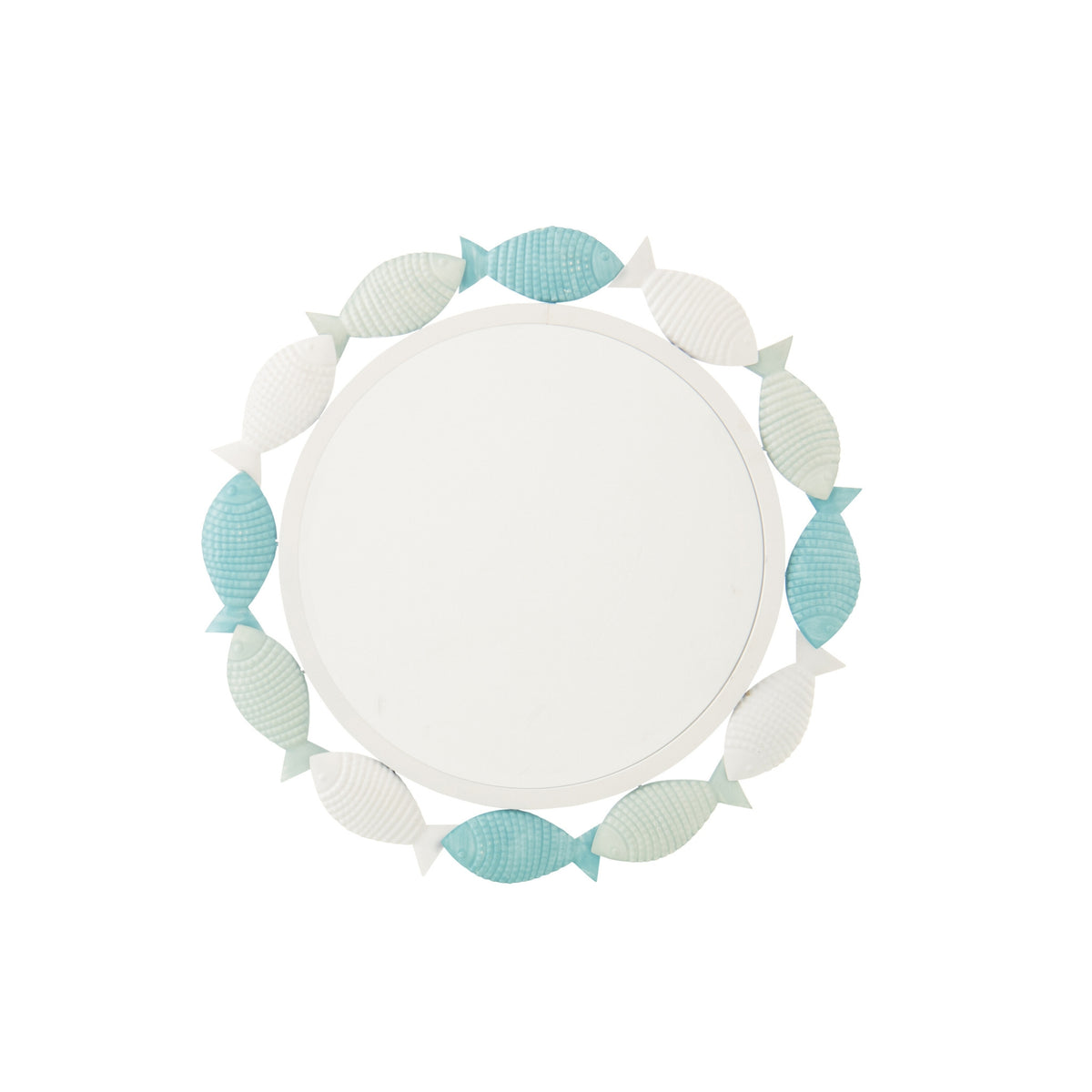 Specchio da parete Pesce Ferro Azzurro chiaro/Bianco J-Line