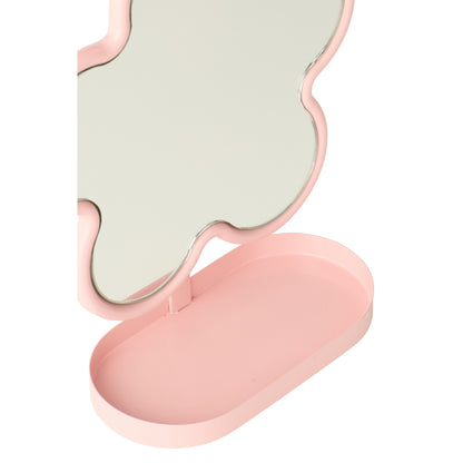 Specchio da tavolo Fiore Ferro Rosa chiaro J-Line