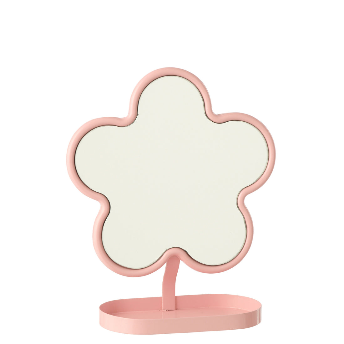 Specchio da tavolo Fiore Ferro Rosa chiaro J-Line