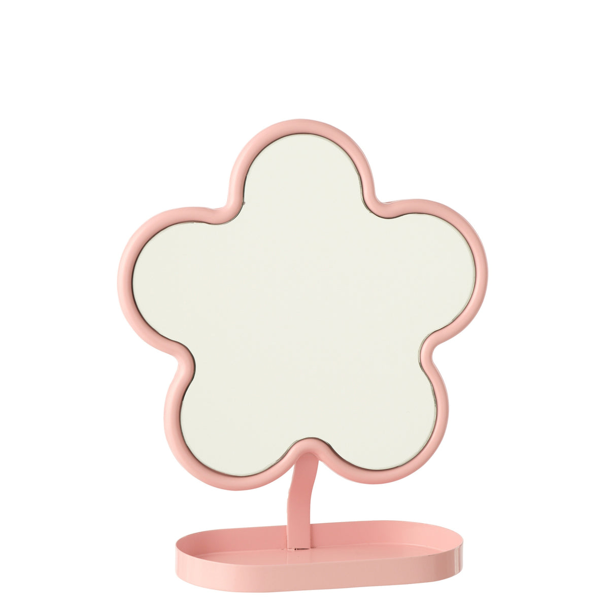 Specchio da tavolo Fiore Ferro Rosa chiaro J-Line