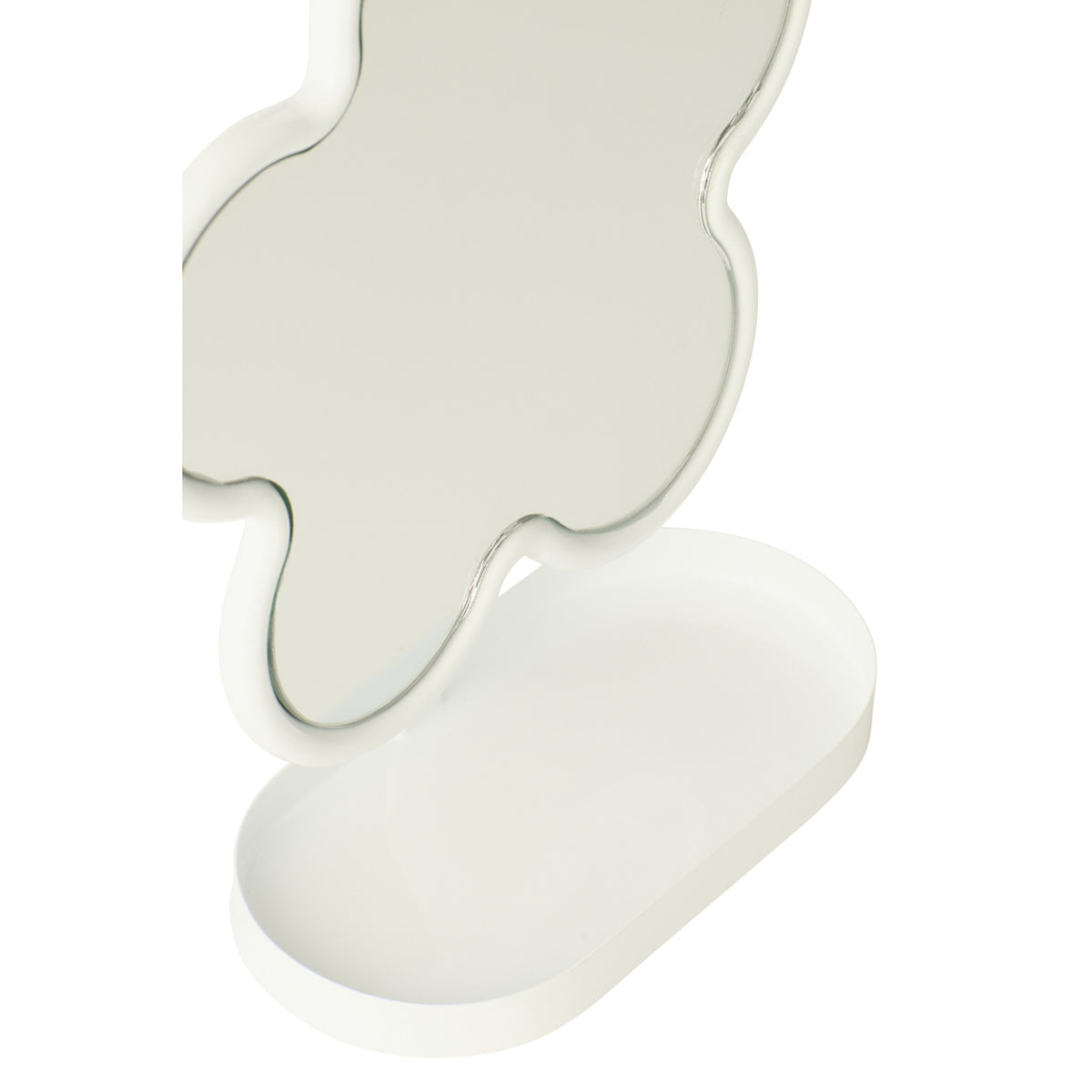 Specchio da tavolo Fiore Ferro Bianco J-Line