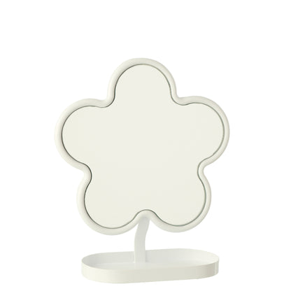 Specchio da tavolo Fiore Ferro Bianco J-Line