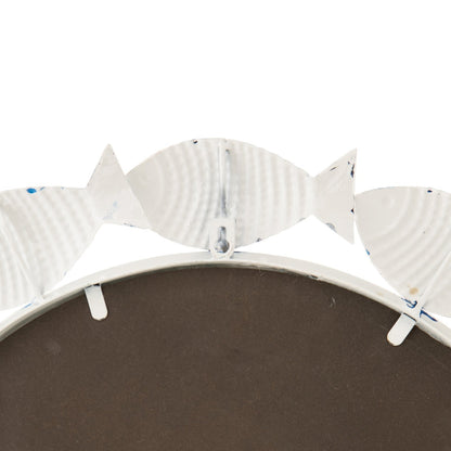 Specchio da parete Pesce Ferro Bianco J-Line
