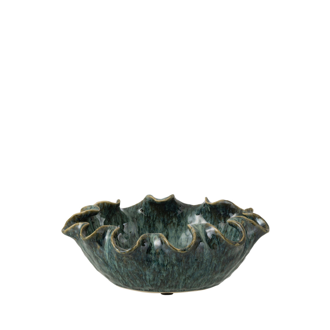 Vassoio decorativo Ronny irregolare in argilla blu J-Line