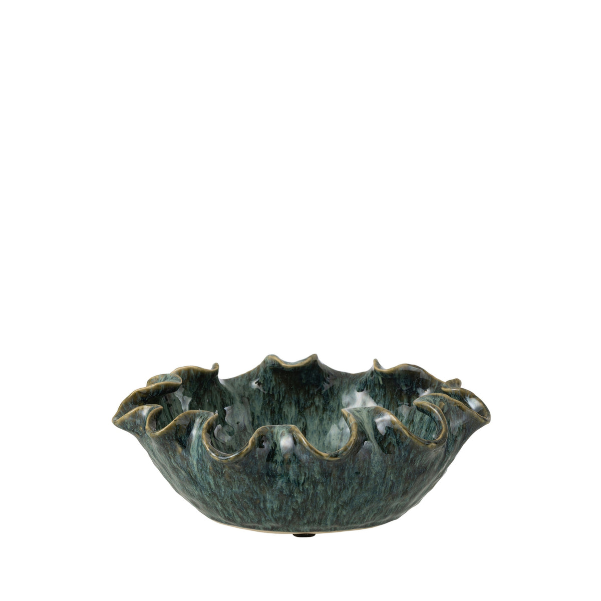 Vassoio decorativo Ronny irregolare in argilla blu J-Line