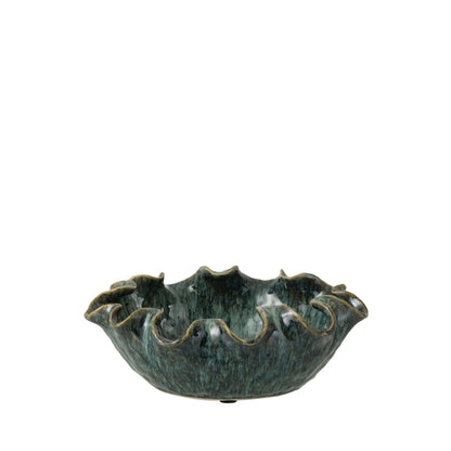 Vassoio decorativo Ronny irregolare in argilla blu J-Line