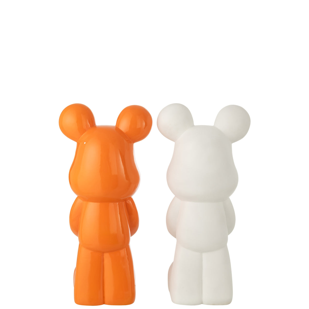 Cuore Orsetto in Poliresina Bianco/Arancione Scuro Large Assortimento di J-Line
