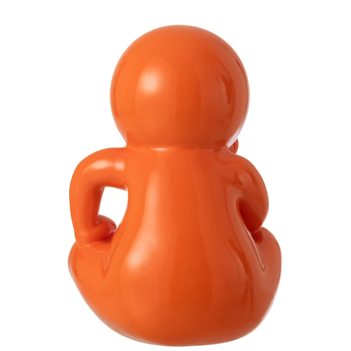 Statuetta Marcel in resina arancione scuro J-Line