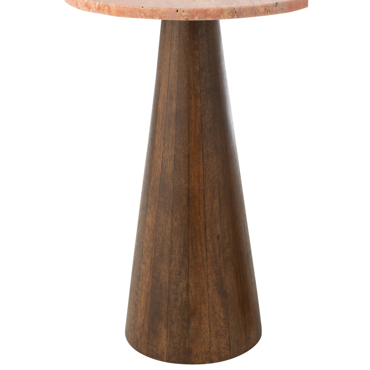 Set di 2 tavolini rotondi in marmo terracotta/marrone scuro J-Line