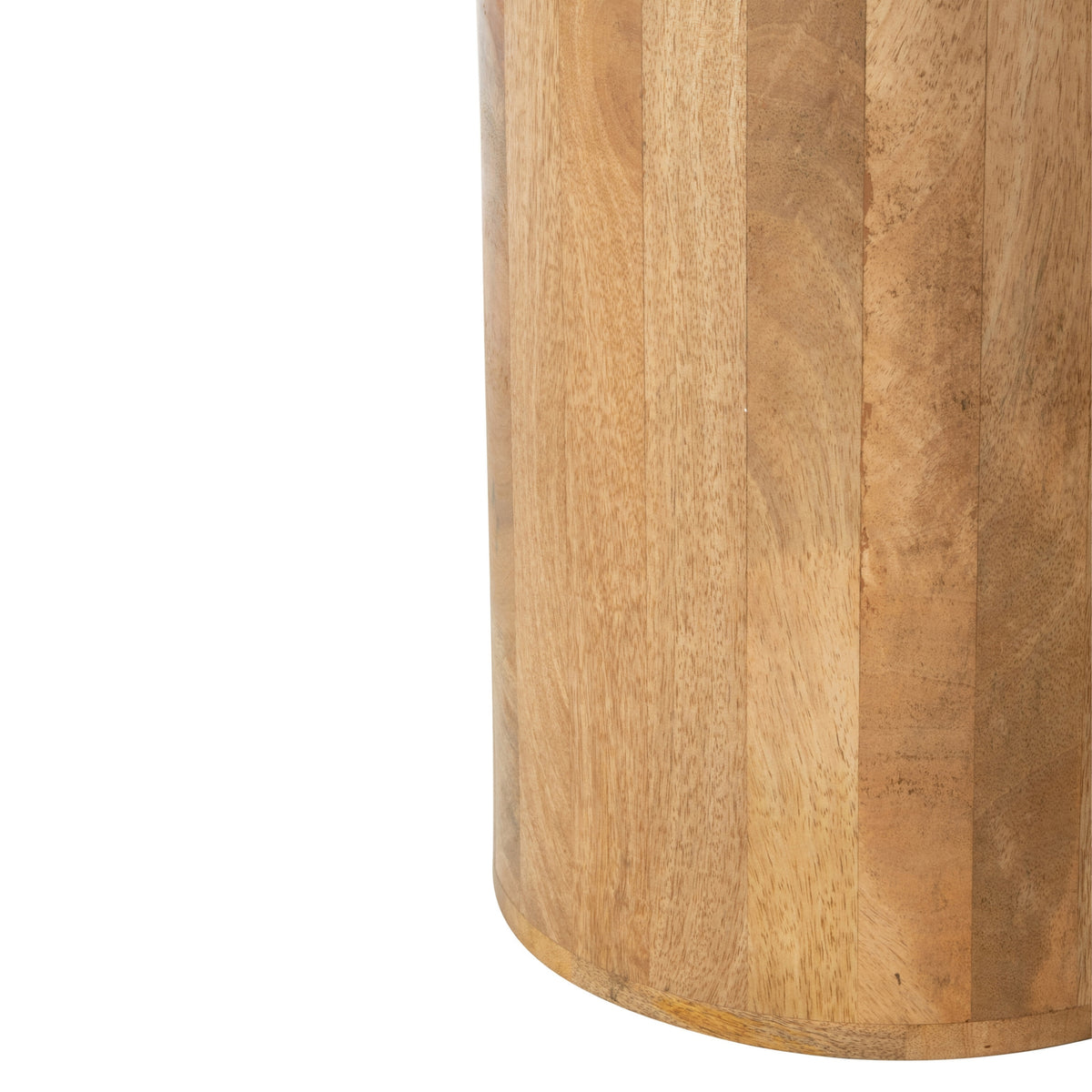 Tavolino rotondo in marmo e legno, beige/marrone, set da 2 J-Line