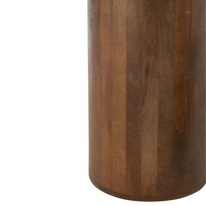 Set di 2 tavolini rotondi in marmo Terracotta/Marrone scuro J-Line