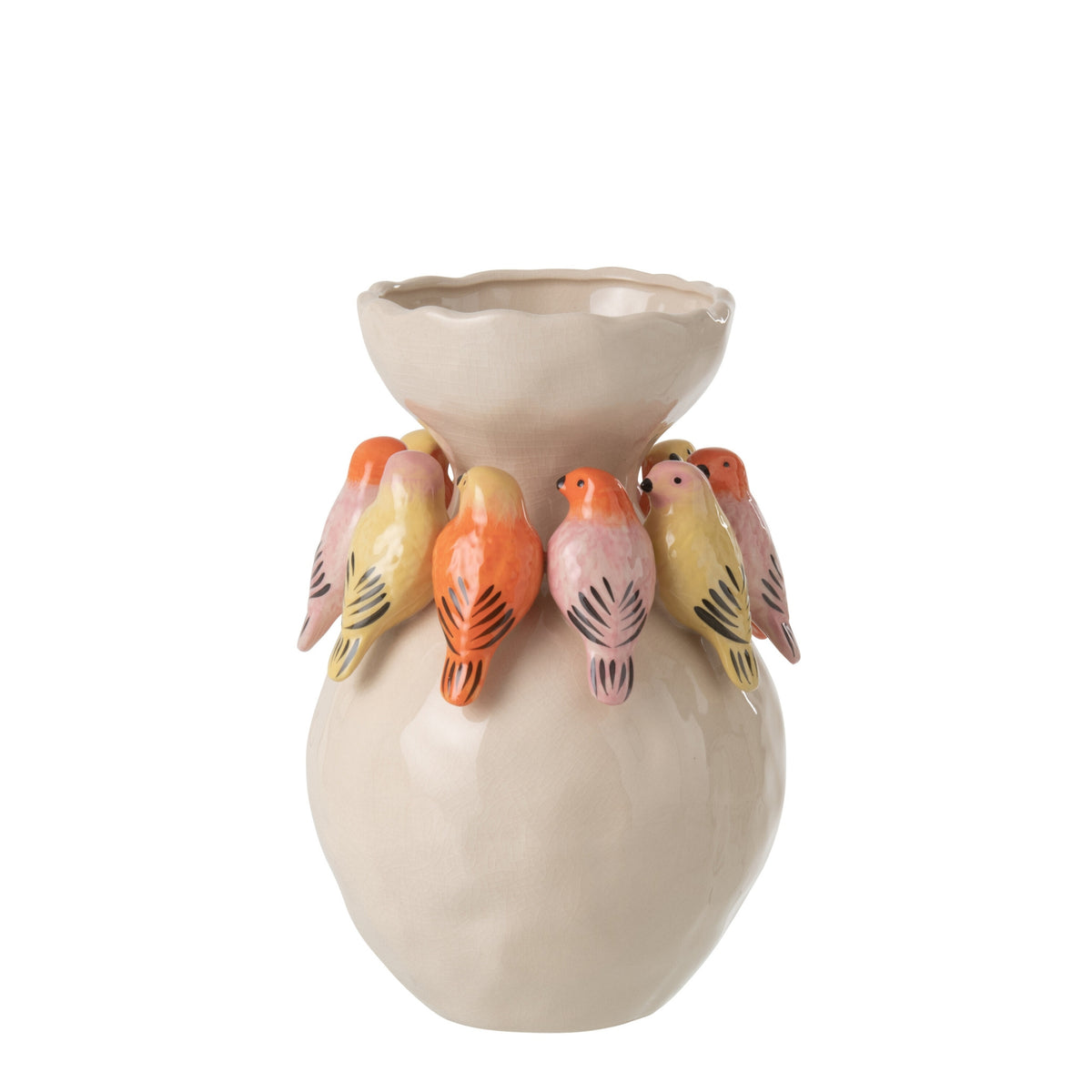 Vaso Uccello Ceramica Multicolore Large J-Line