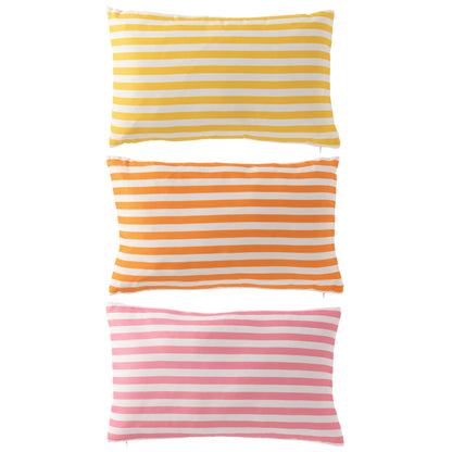 Cuscino da Esterno Rettangolare a Righe in Poliestere Multicolore Assortimento da 3 J-Line