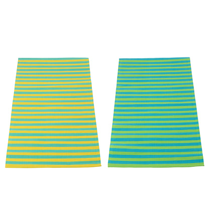 Telo da spiaggia Sunshine/Smile a righe in polipropilene multicolore assortito di J-Line