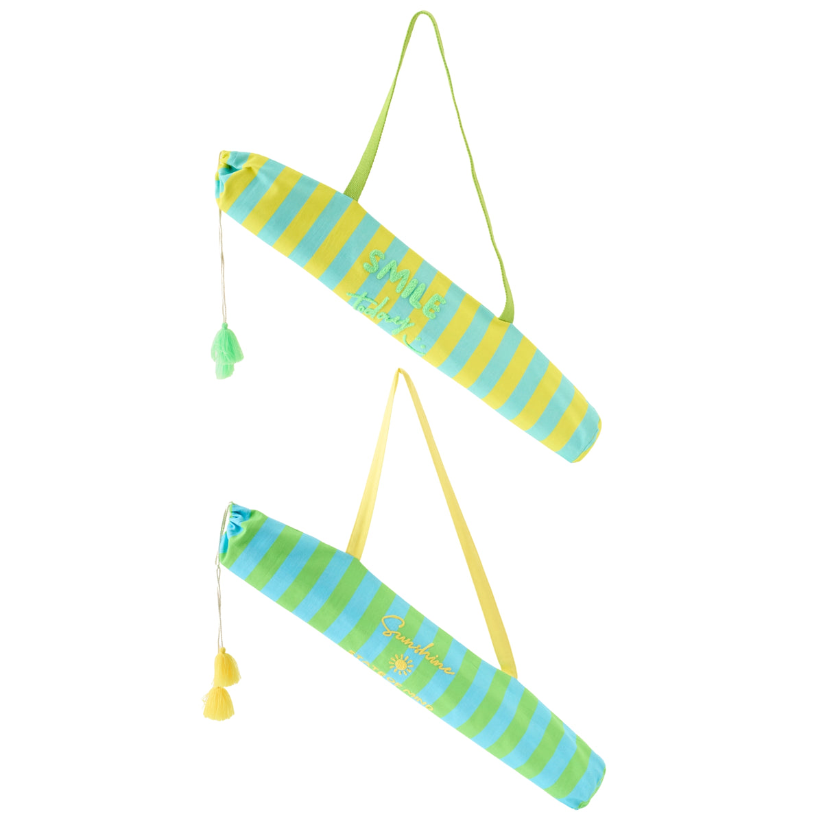 Telo da spiaggia Sunshine/Smile a righe in polipropilene multicolore assortito di J-Line