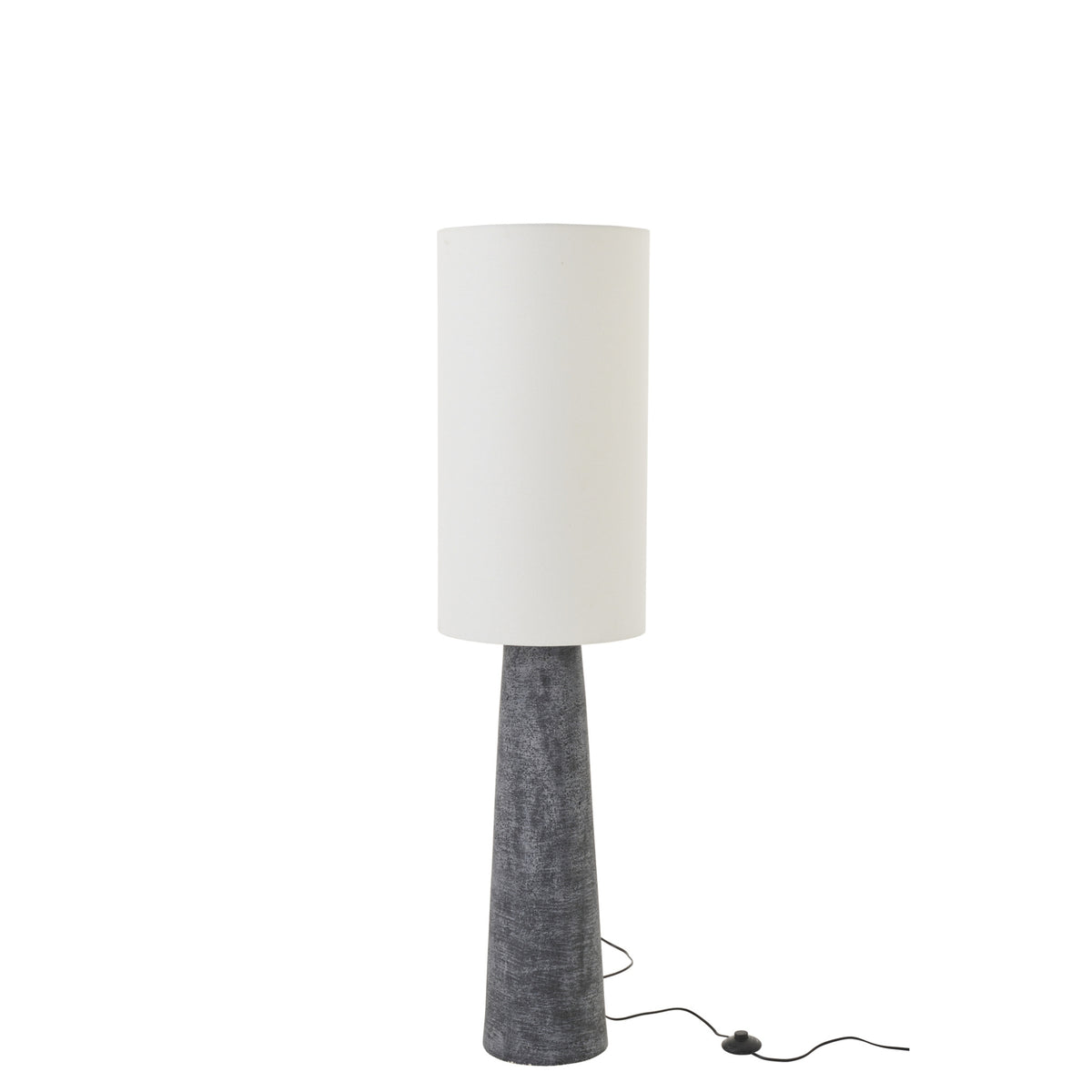 Staanlamp Ava Fiberglas Zwart/Wit Medium J-Line