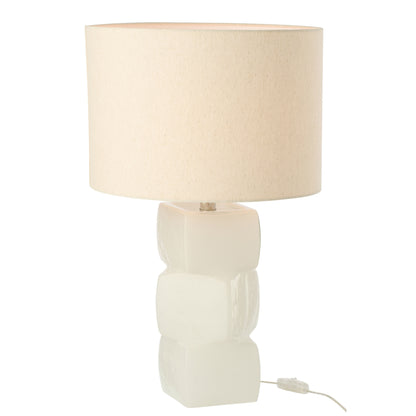 Lampada da tavolo 3 cubi vetro bianco J-Line
