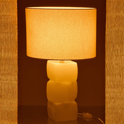 Lampada da tavolo 3 cubi vetro bianco J-Line