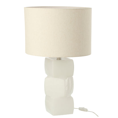Lampada da tavolo 3 cubi vetro bianco J-Line