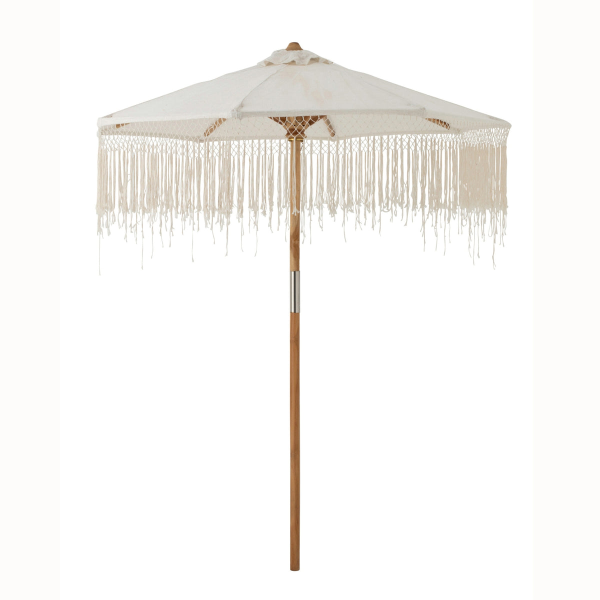 Ombrellone Macramé Legno Ecru 200x250cm J-Line