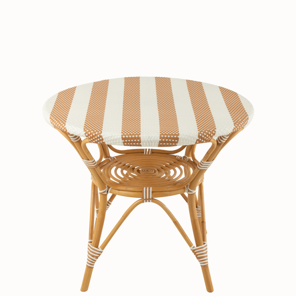 Tavolo da pranzo in rattan beige/bianco J-Line