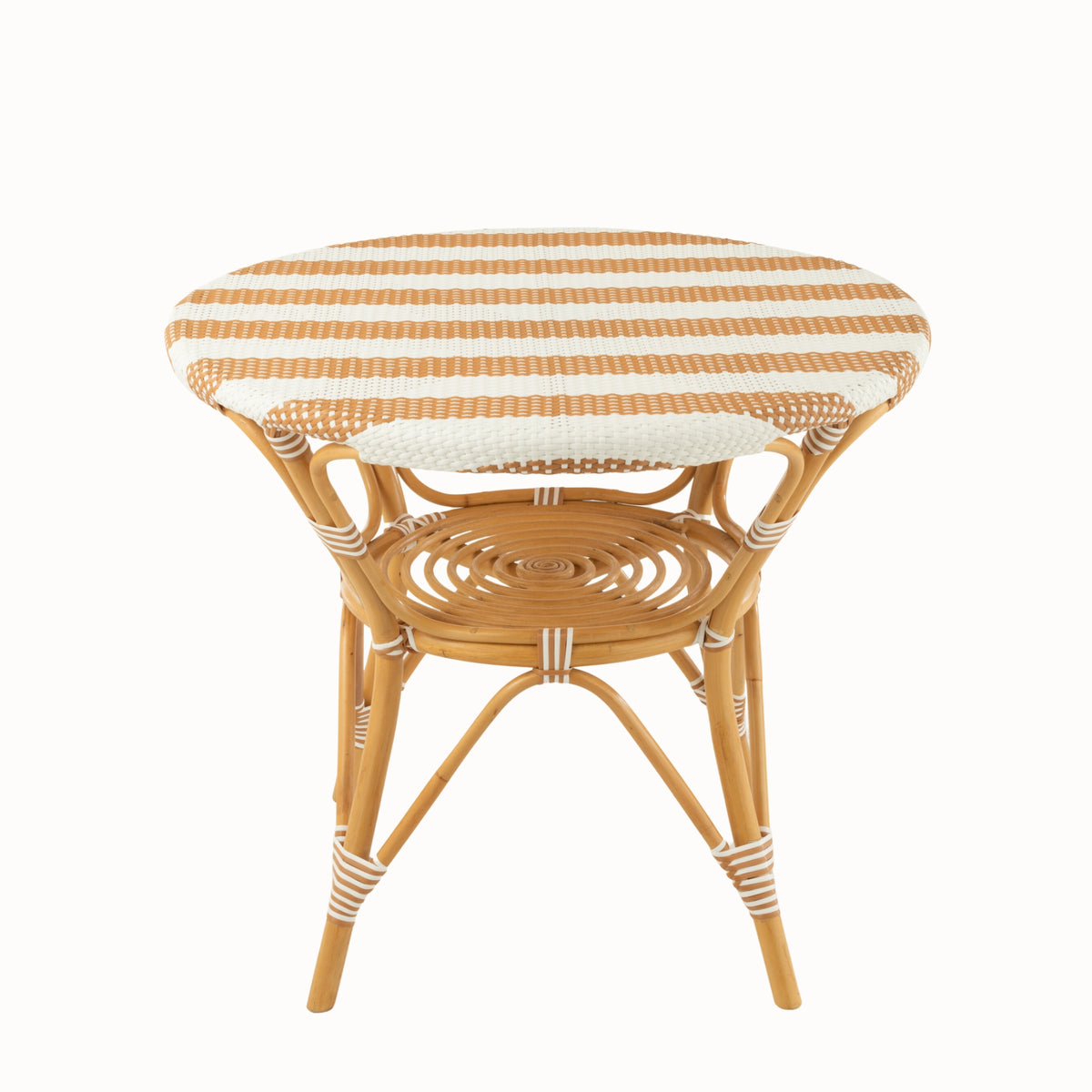 Tavolo da pranzo in rattan beige/bianco J-Line