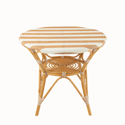 Tavolo da pranzo in rattan beige/bianco J-Line