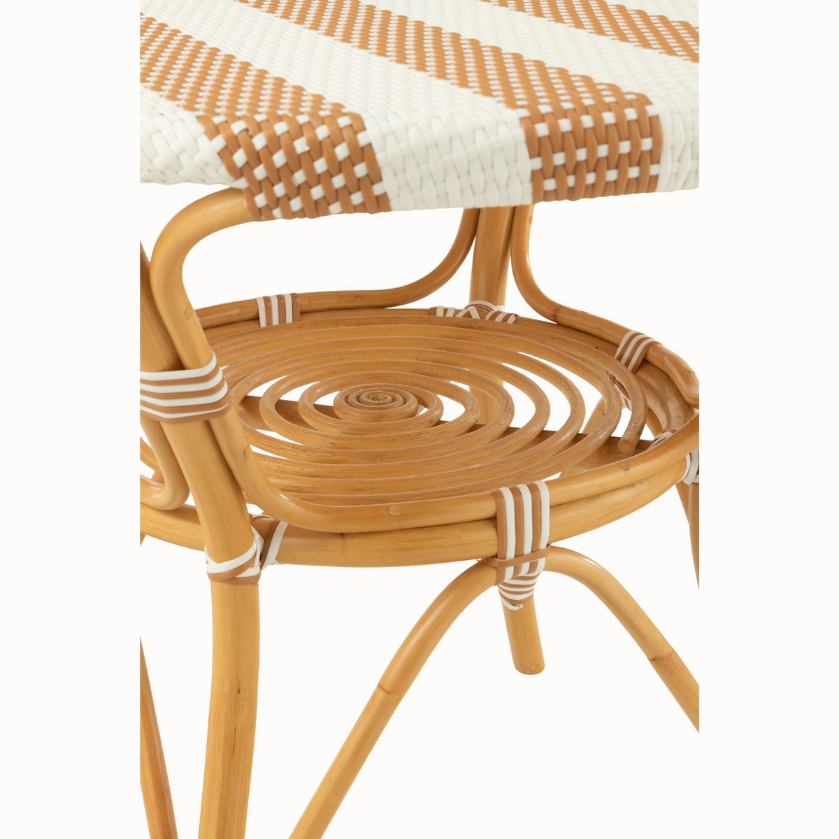 Tavolo da pranzo in rattan beige/bianco J-Line