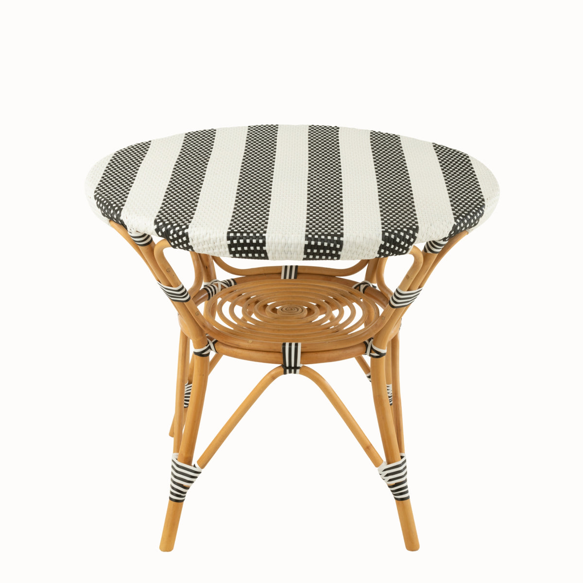 Tavolo da pranzo in rattan nero/bianco J-Line