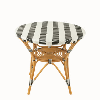 Tavolo da pranzo in rattan nero/bianco J-Line